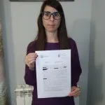 Fátima Romero muestra su denuncia 2 (Foto por cortesía de ella misma)